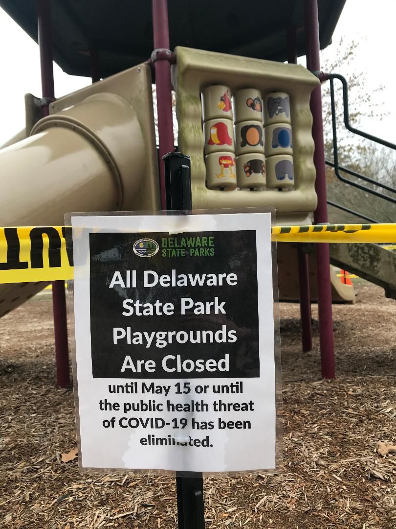Playground closed sign